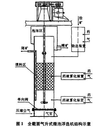 全截麵氣升式微泡浮選機